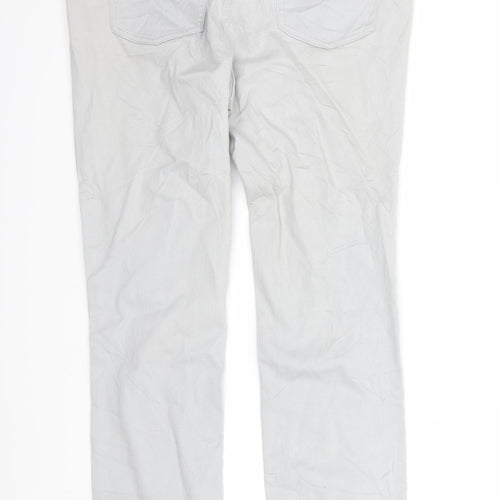 Per Una Womens Grey  Denim Straight Jeans Size 12 L29 in
