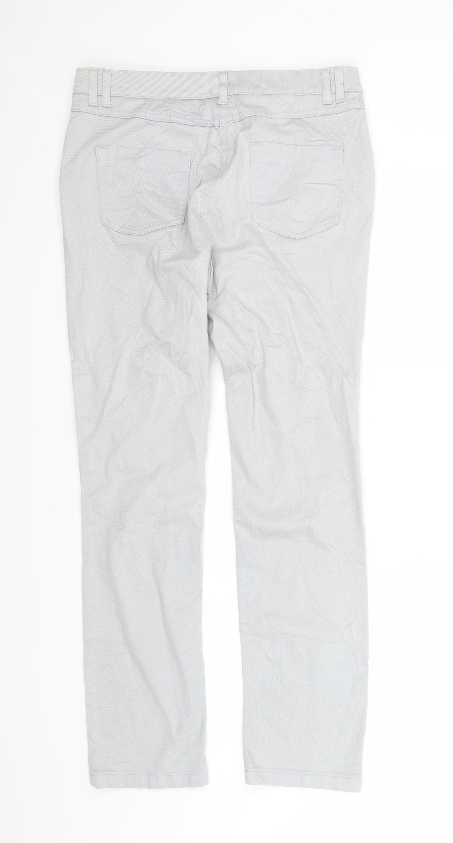 Per Una Womens Grey  Denim Straight Jeans Size 12 L29 in