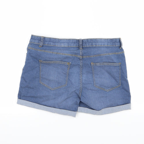 Denim & Co. Womens Black  Denim Chino Shorts Size 16