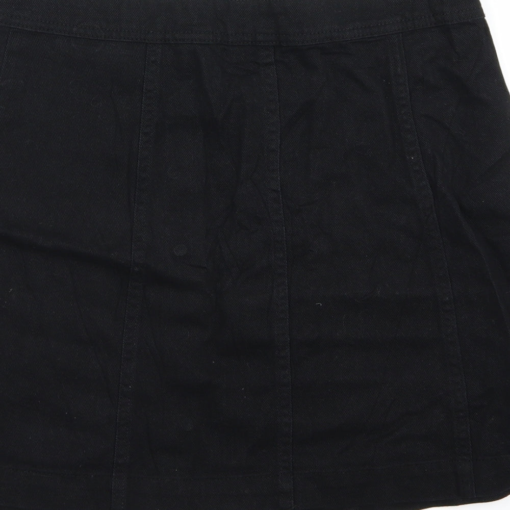 Divided by H&M Womens Black  Denim A-Line Skirt Size 10