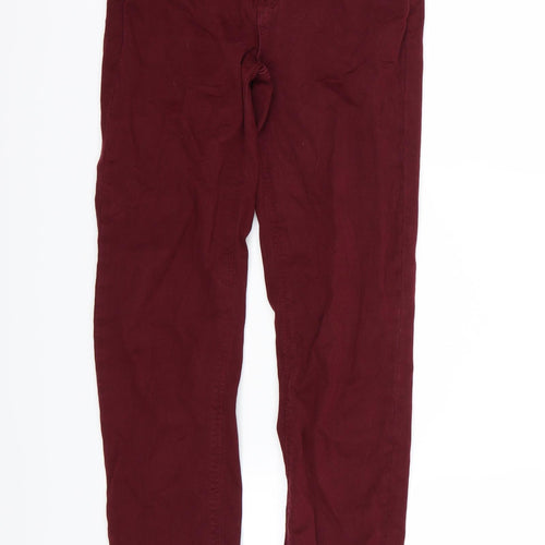 Zara Womens Red  Denim Skinny Jeans Size 8 L30 in - Burgundy