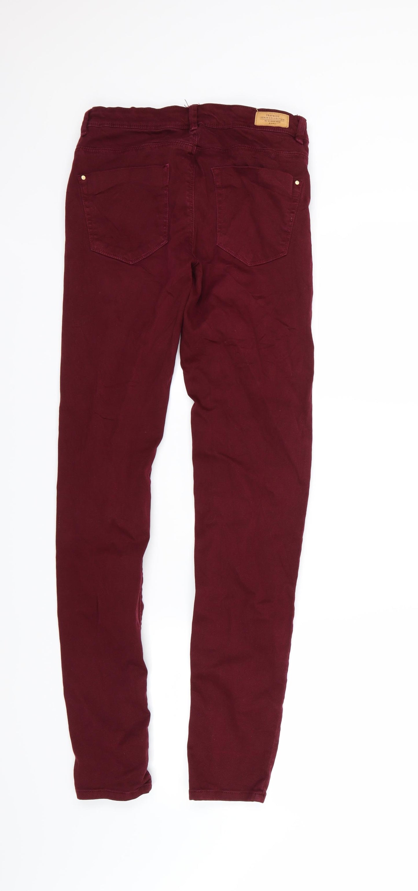 Zara Womens Red  Denim Skinny Jeans Size 8 L30 in - Burgundy