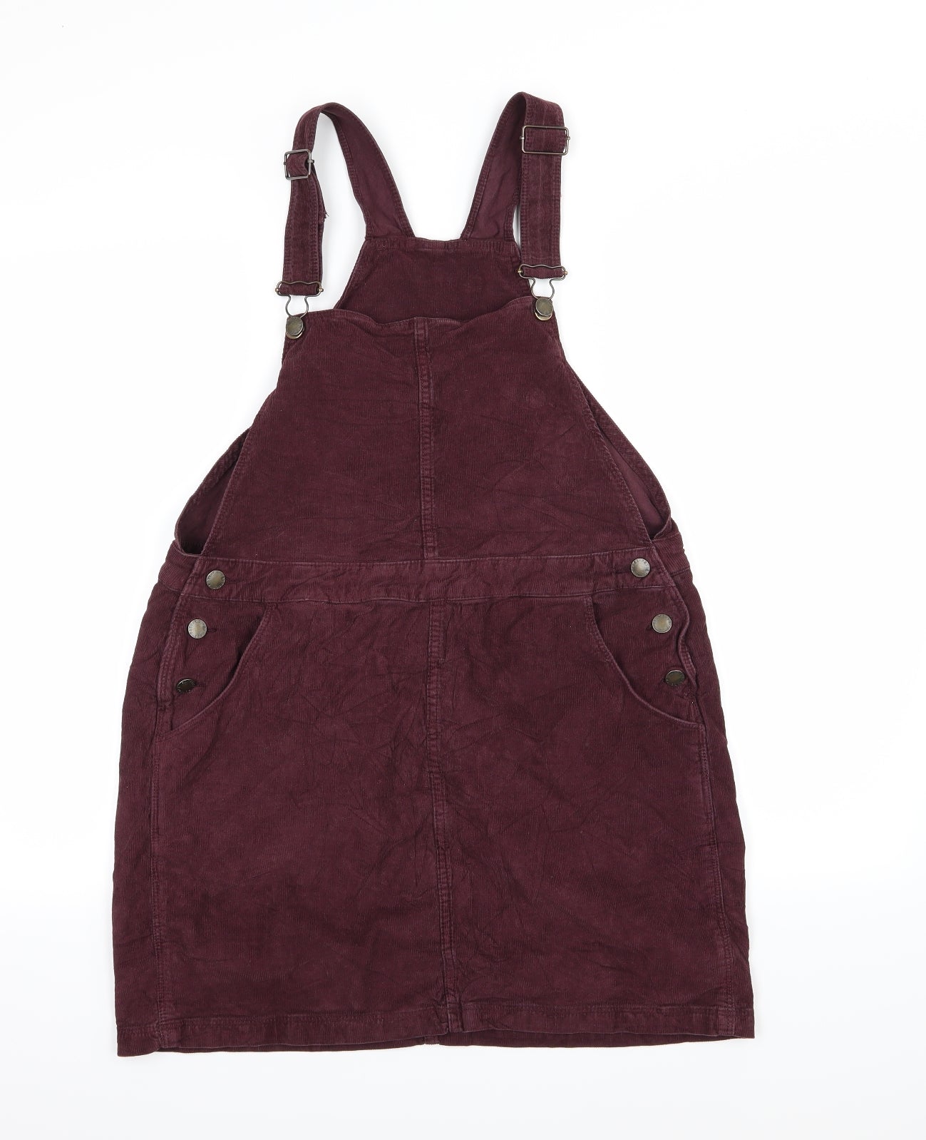 Fat Face Womens Purple  Corduroy Pinafore/Dungaree Dress  Size 14  - Burgundy