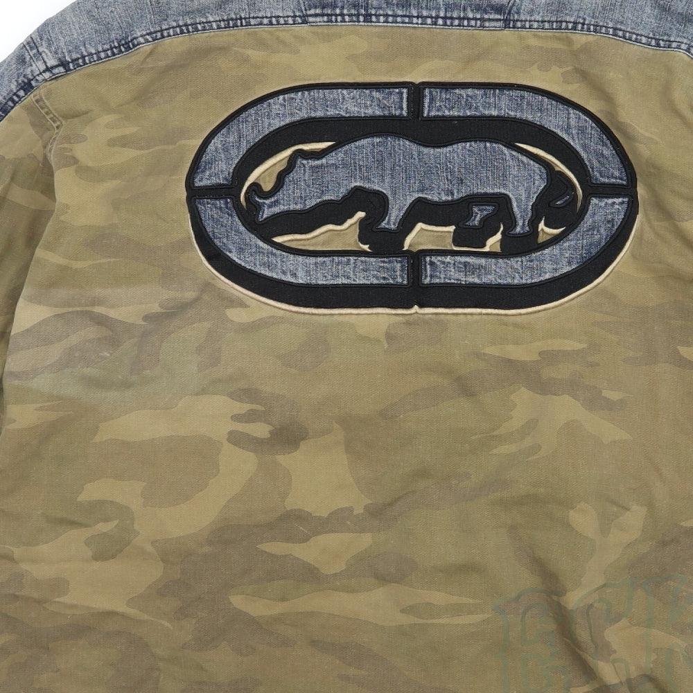 Ecko Unltd. Mens Brown Camouflage Denim Jacket  Size XL