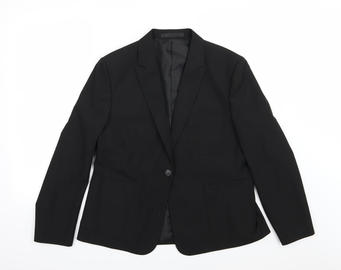 Marks and Spencer Girls Black  Rayon Jacket Blazer   - School
