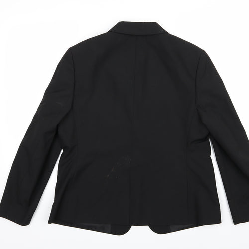 Marks and Spencer Girls Black  Rayon Jacket Blazer   - School