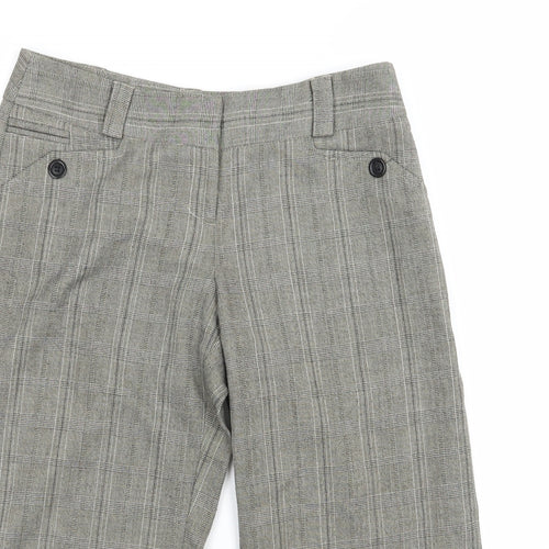Select Womens Grey Striped Rayon Cut-Off Shorts Size 10