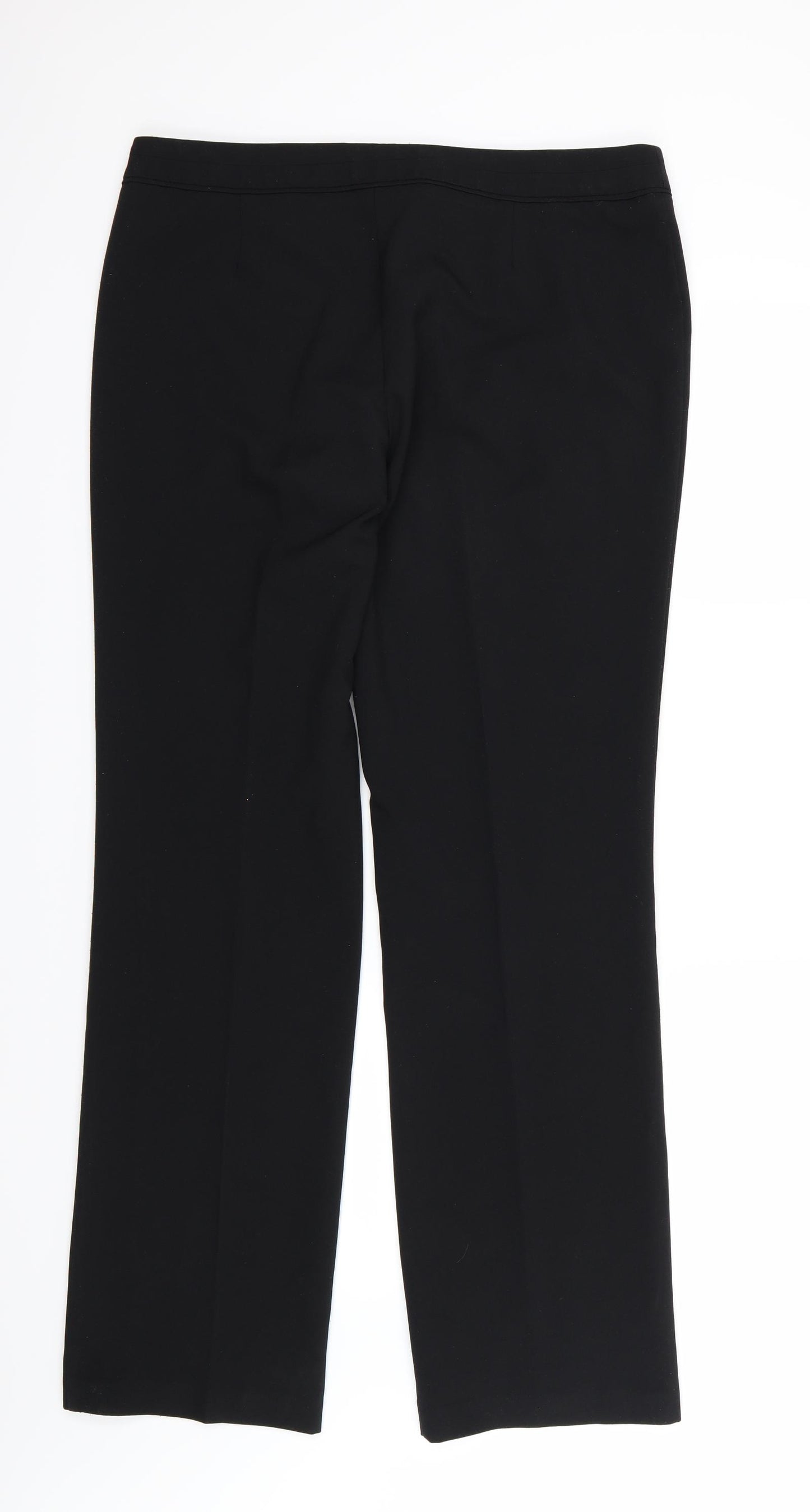 F&F Womens Black  Rayon Trousers  Size 14 L33 in - Long leg