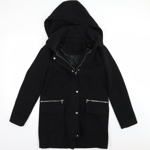 F&F Womens Black   Overcoat Coat Size 10
