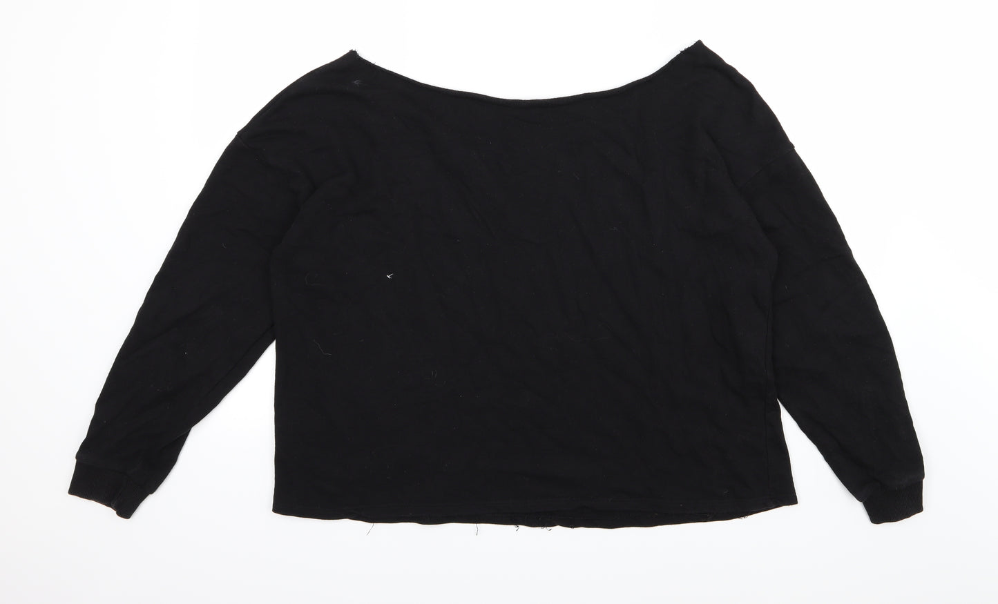 ASOS Womens Black  Jersey Pullover Sweatshirt Size 24