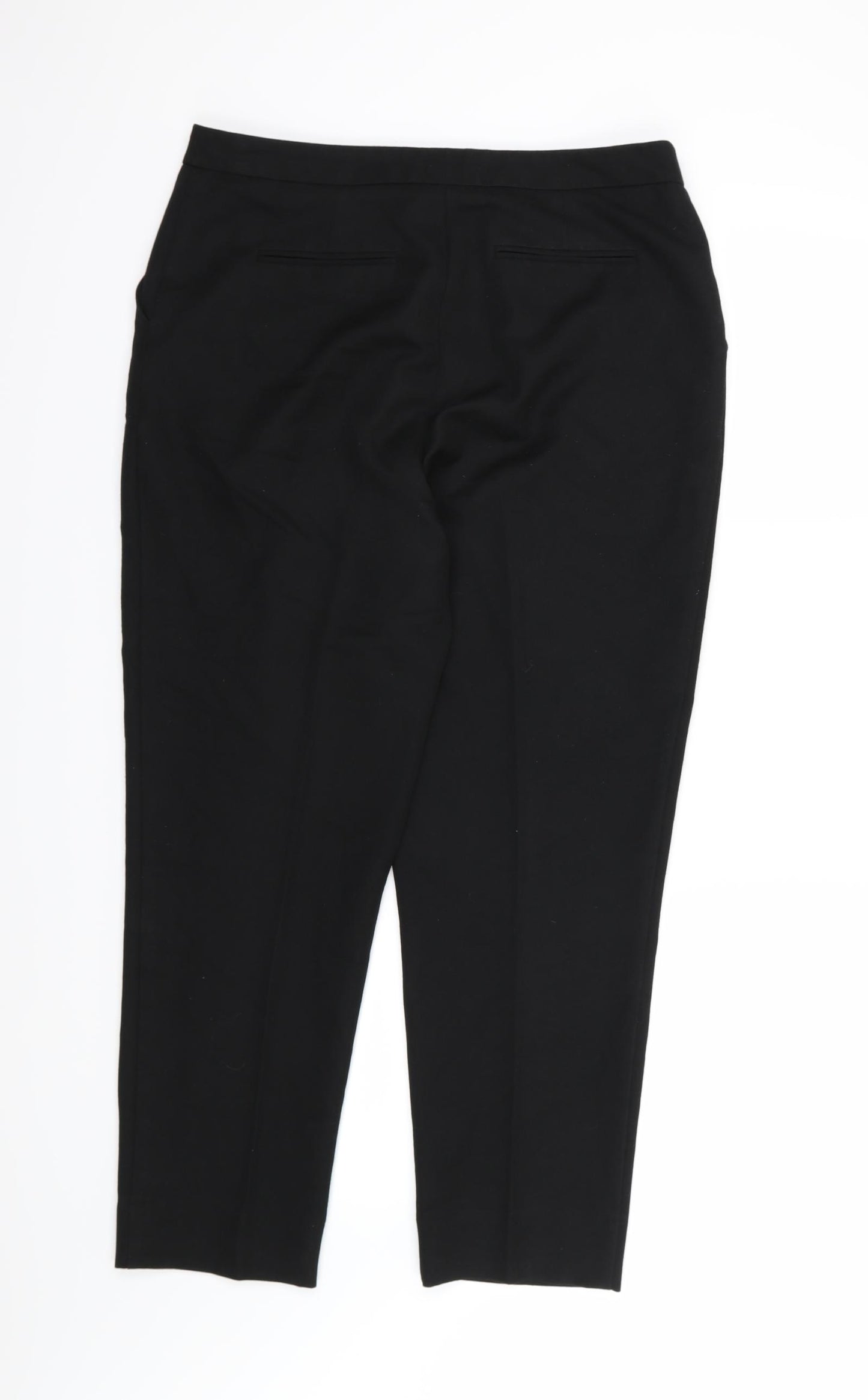 Warehouse Womens Black  Rayon Trousers  Size 14 L27 in