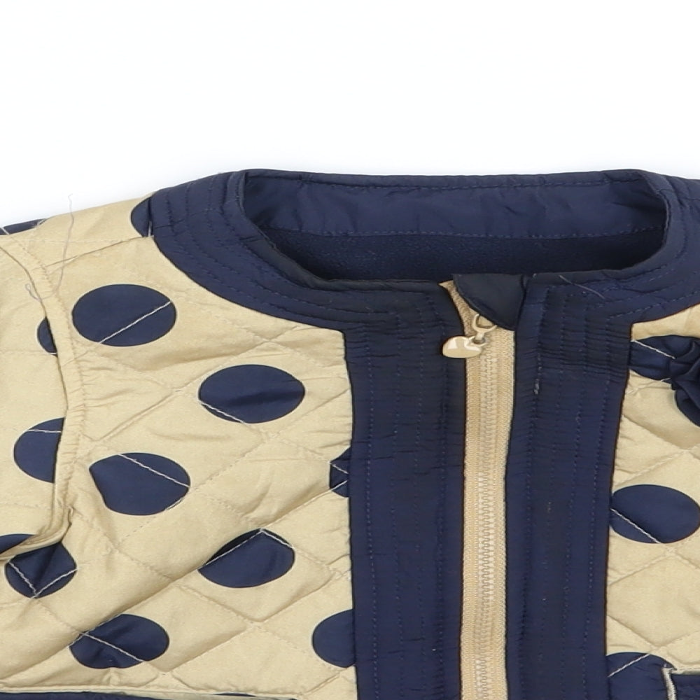 Matalan Girls Gold Polka Dot  Jacket  Size 18-24 Months