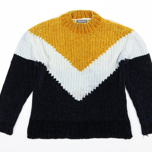 Primark Womens Multicoloured Striped Knit Pullover Jumper Size XS