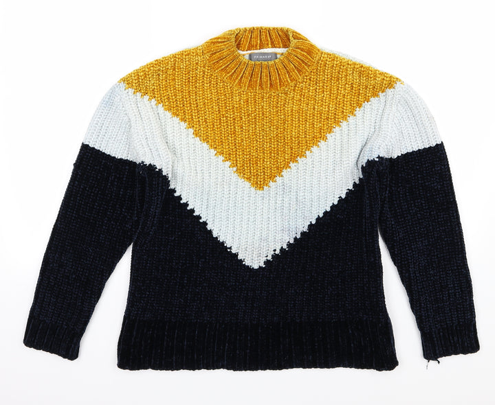 Primark Womens Multicoloured Striped Knit Pullover Jumper Size XS