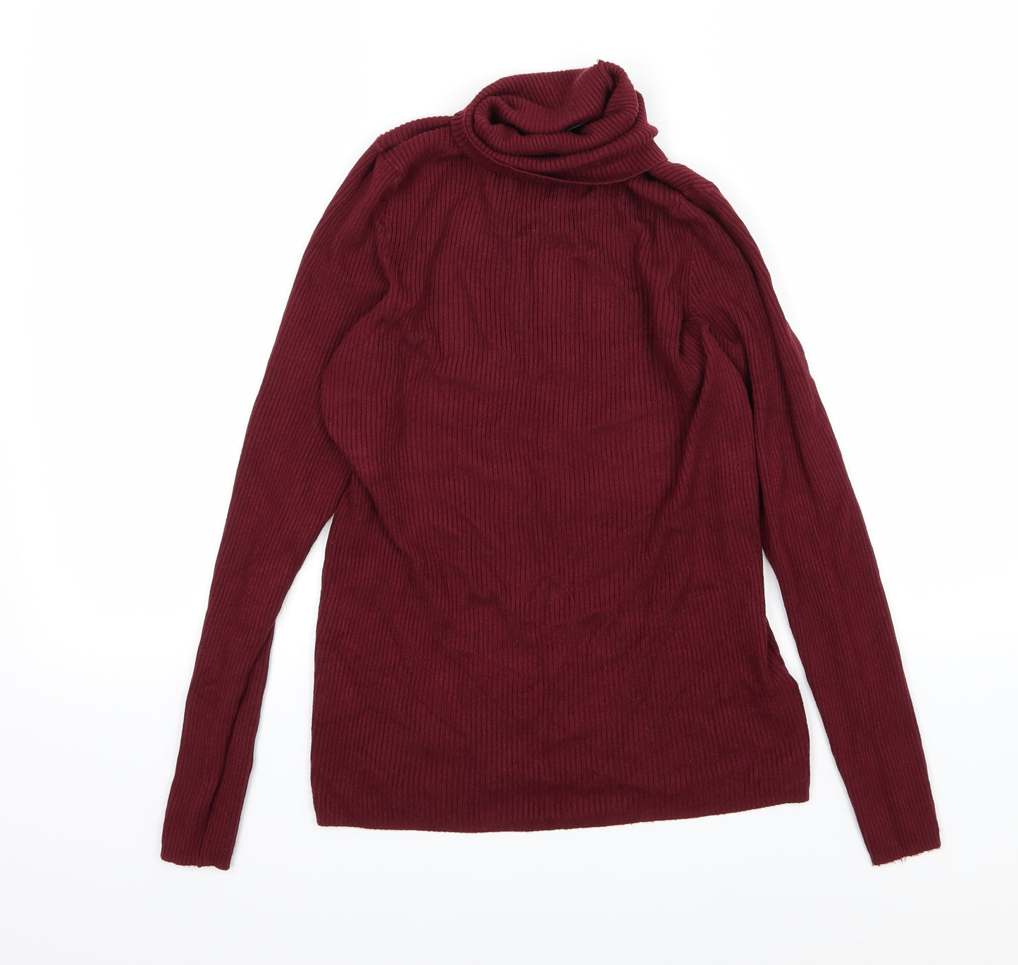Marks and Spencer Womens Red  Knit Pullover Jumper Size 14  - Burgundy