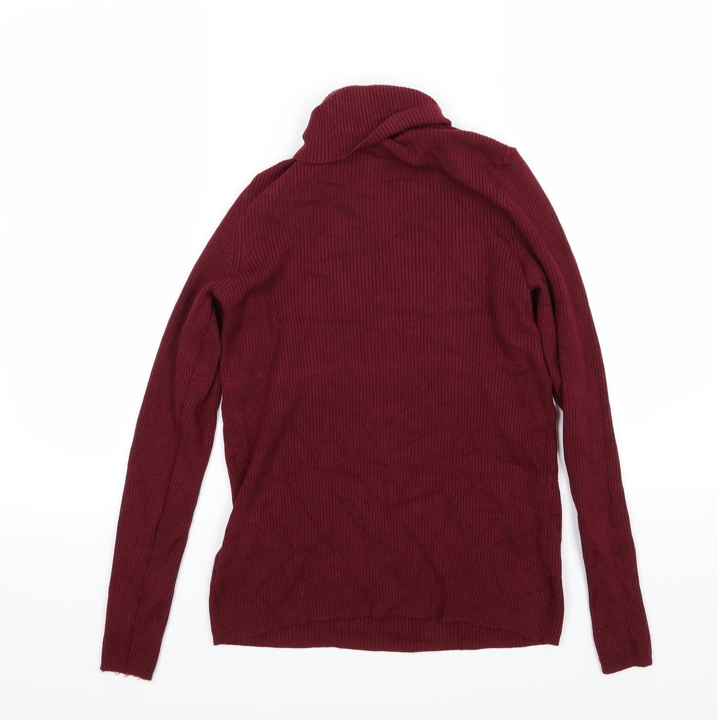 Marks and Spencer Womens Red  Knit Pullover Jumper Size 14  - Burgundy
