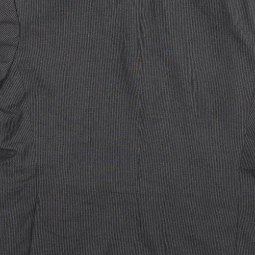 BHS Mens Grey Striped Rayon Jacket Suit Jacket Size 48