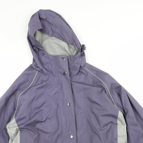 One valley Womens Purple   Rain Coat Jacket Size M