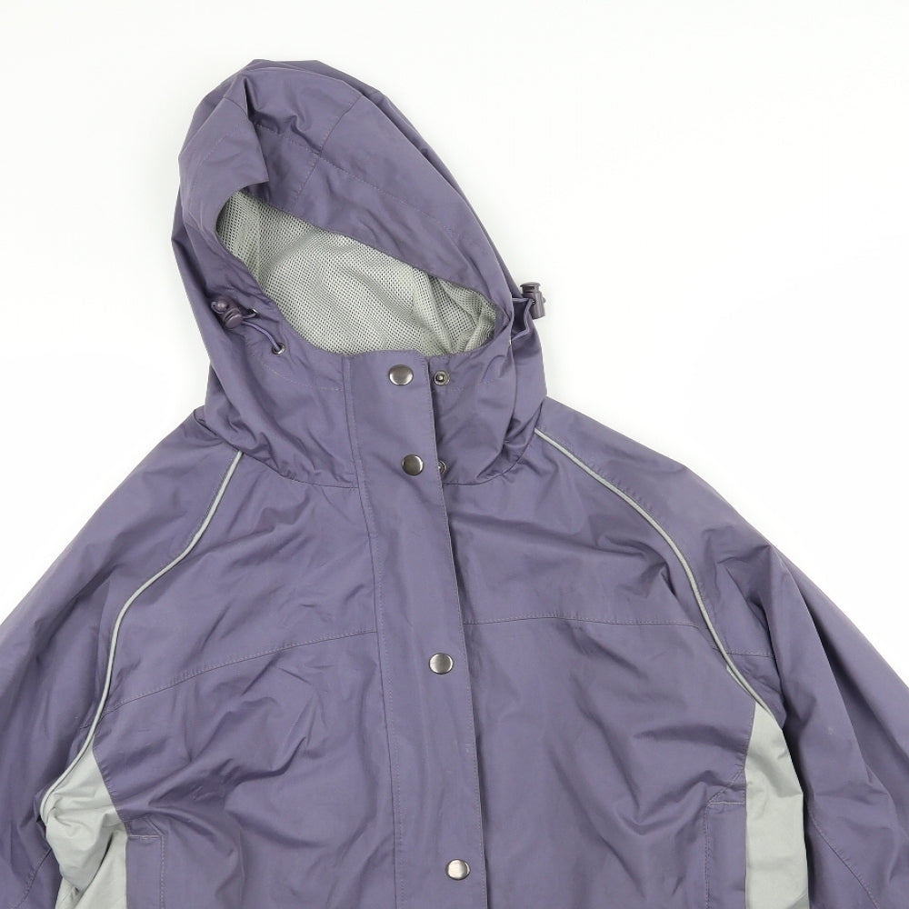 One valley Womens Purple   Rain Coat Jacket Size M