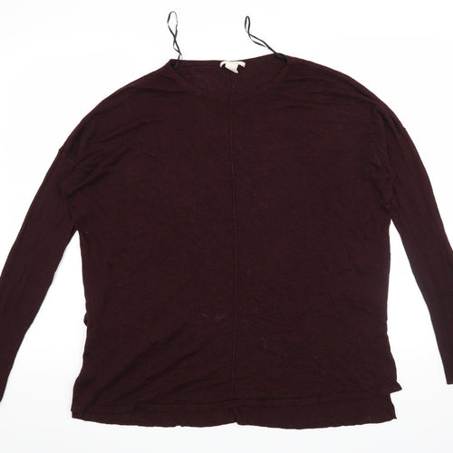 H&M Womens Red   Pullover Jumper Size S