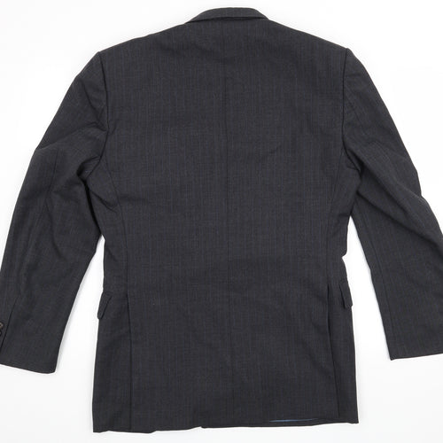 Preworn Mens Grey Striped  Jacket Suit Jacket Size 40