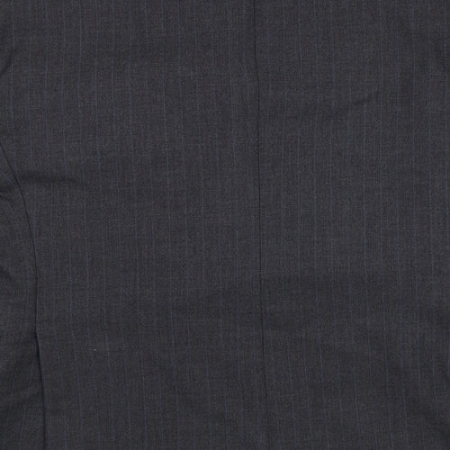 Preworn Mens Grey Striped  Jacket Suit Jacket Size 40