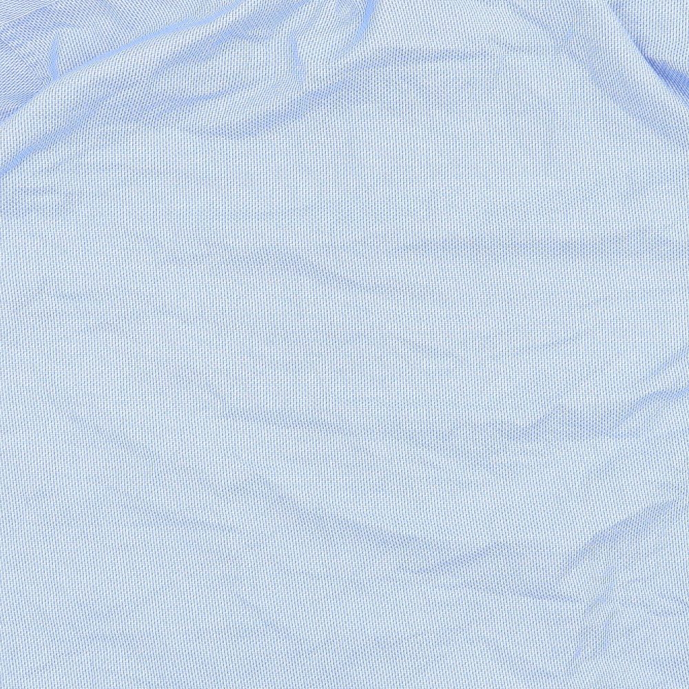 TM Lewin Mens Blue Geometric   Dress Shirt Size 16.5