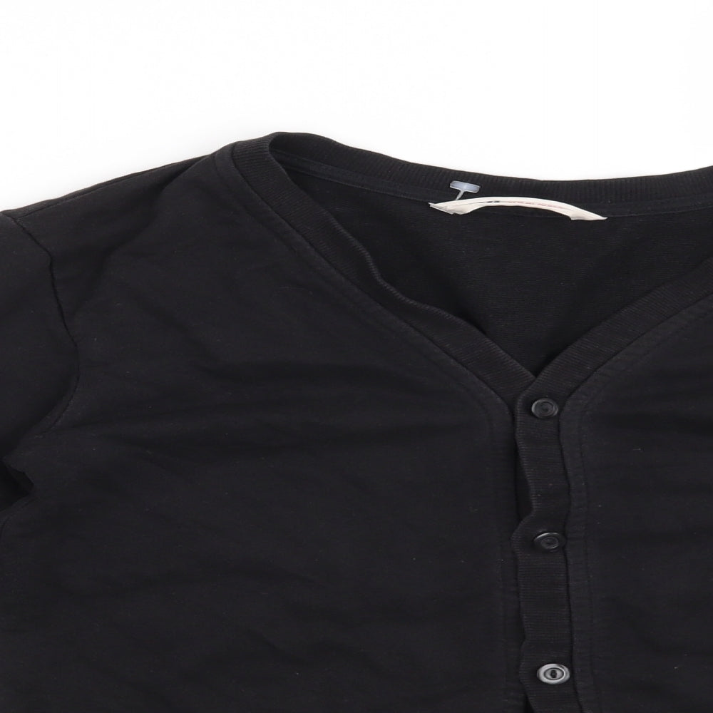 H&M Girls Black   Cardigan Sweatshirt Size 11-12 Years