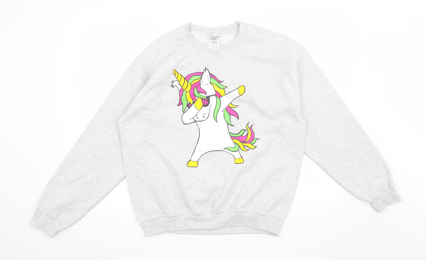 Gildan Womens Grey   Pullover Sweatshirt Size M  - Unicorn