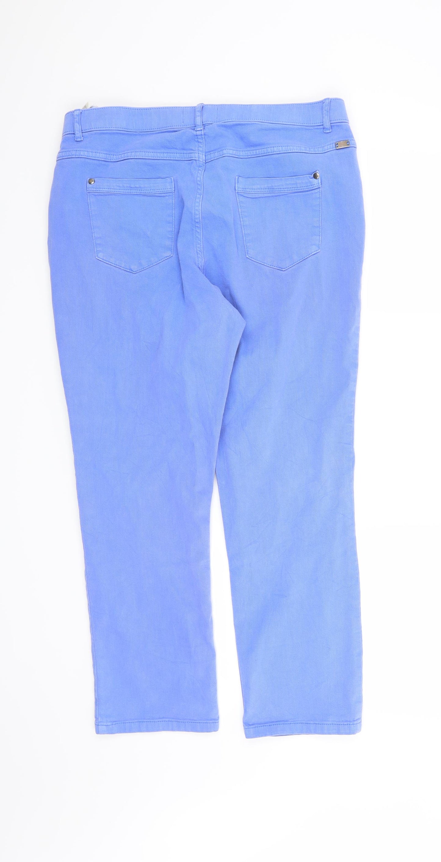 Marks and Spencer Womens Blue   Straight Jeans Size 14 L25 in