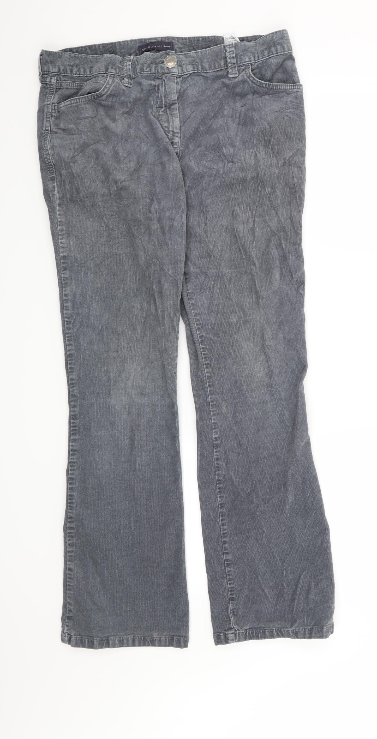 Marks and Spencer Womens Blue   Straight Jeans Size 14 L29 in