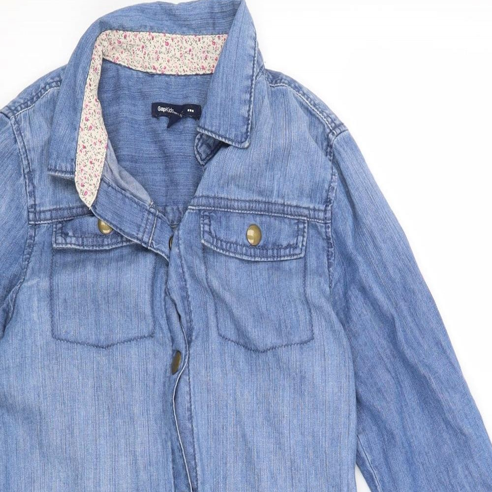 Gap Girls Blue   Shirt Dress  Size L