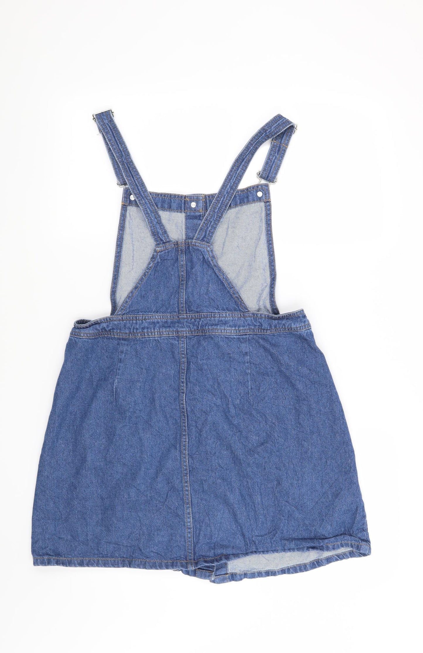 H&M Womens Blue   Pinafore/Dungaree Dress  Size 14