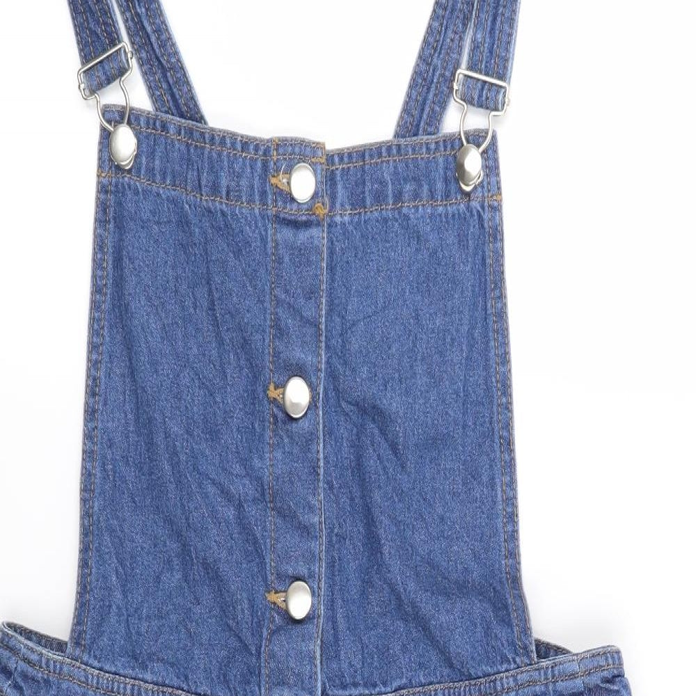 H&M Womens Blue   Pinafore/Dungaree Dress  Size 14