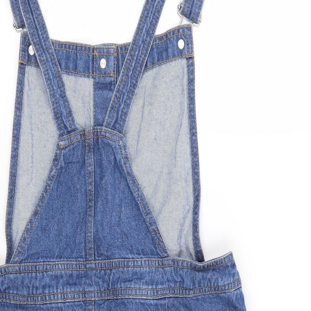H&M Womens Blue   Pinafore/Dungaree Dress  Size 14