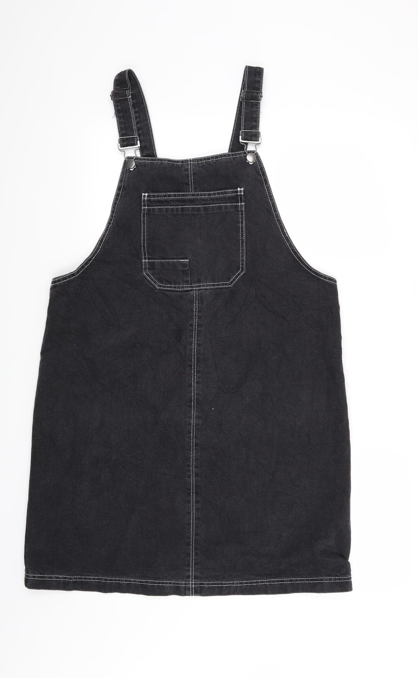 TU Womens Black   Pinafore/Dungaree Dress  Size 14
