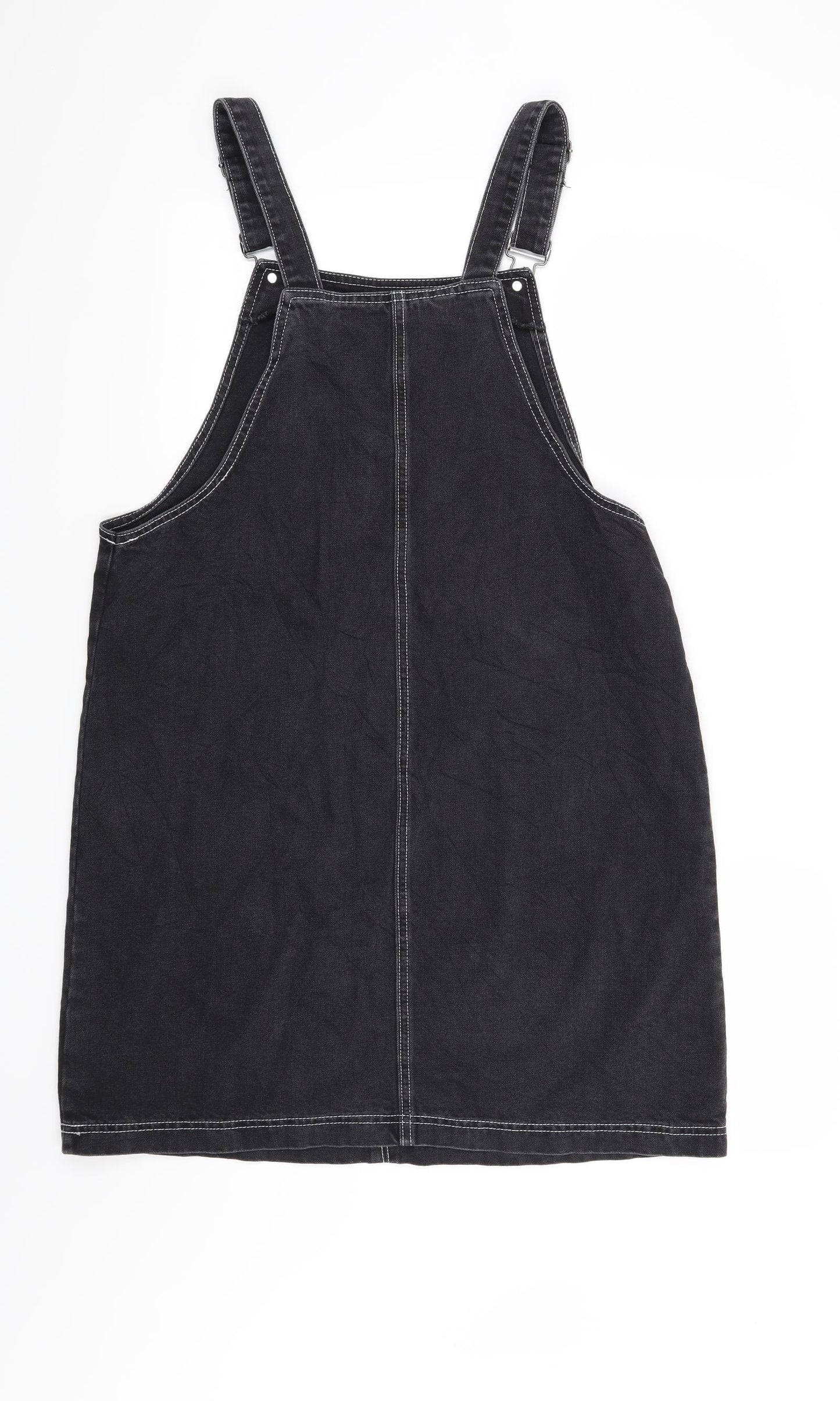 TU Womens Black   Pinafore/Dungaree Dress  Size 14