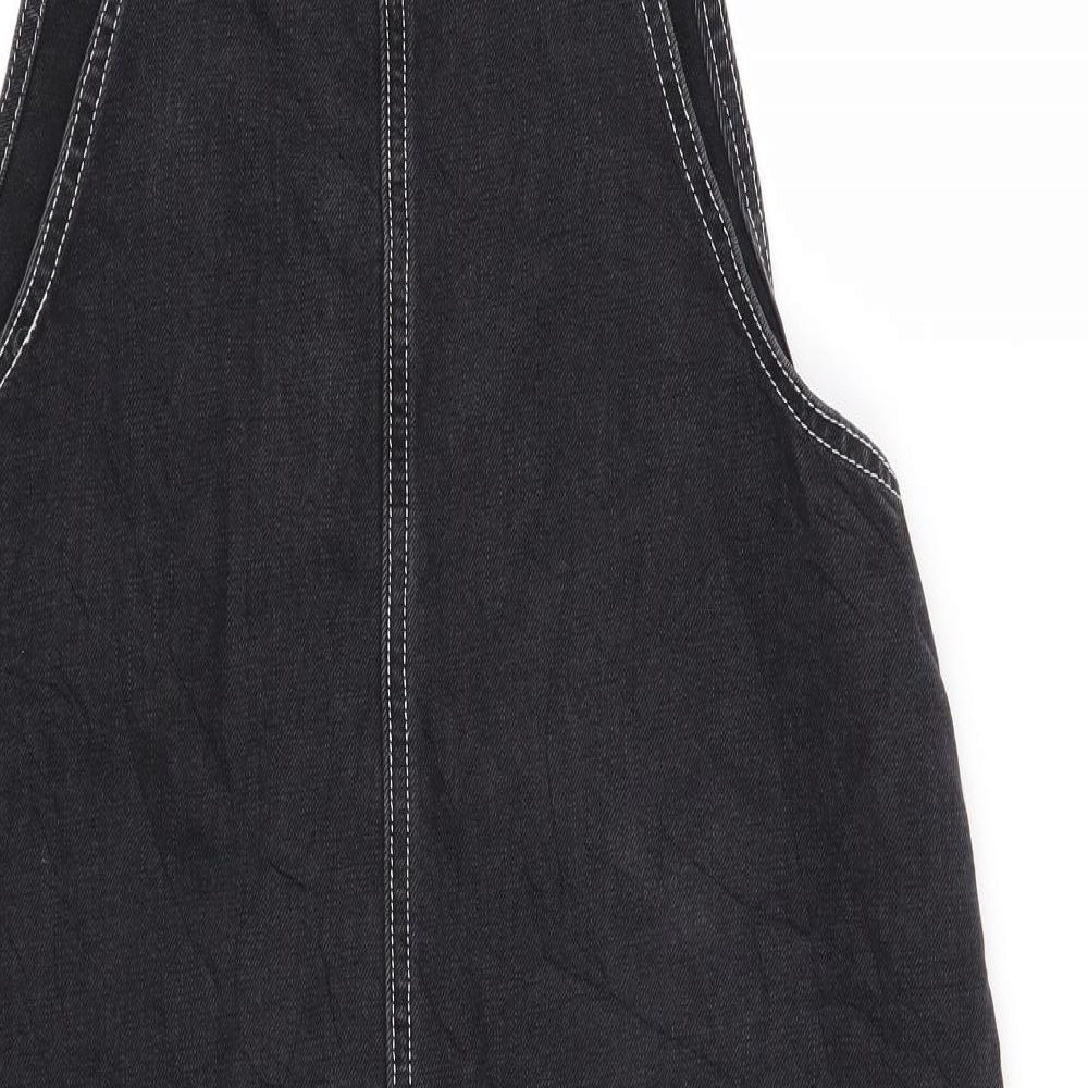 TU Womens Black   Pinafore/Dungaree Dress  Size 14