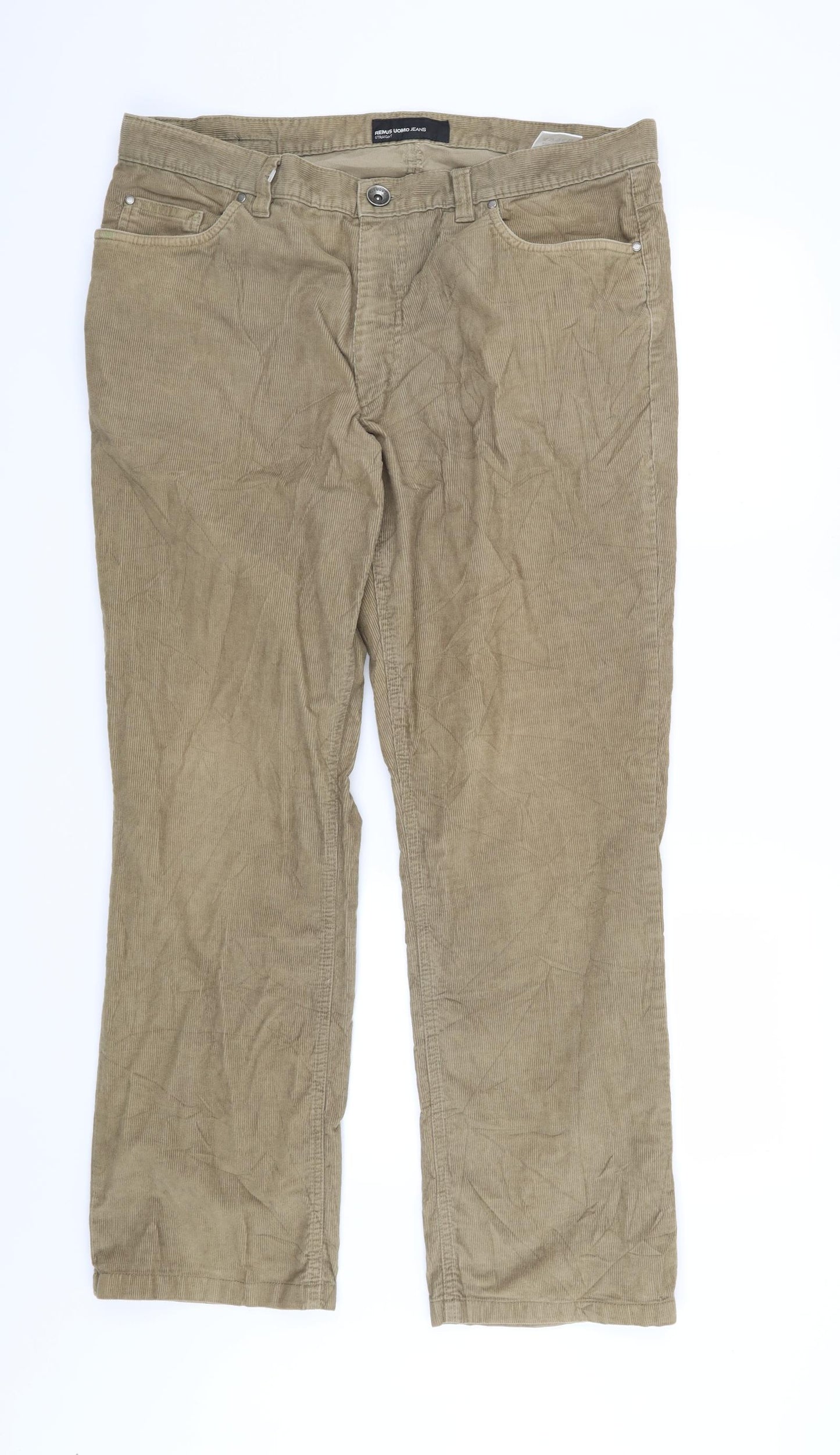 Preworn Mens Green   Straight Jeans Size 38 L31 in