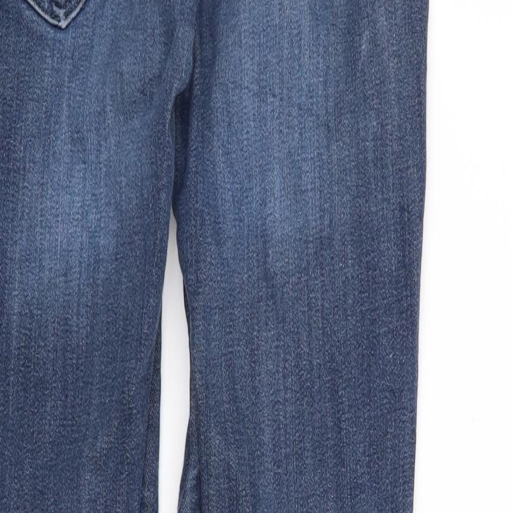 & Denim Womens Blue   Skinny Jeans  L30 in