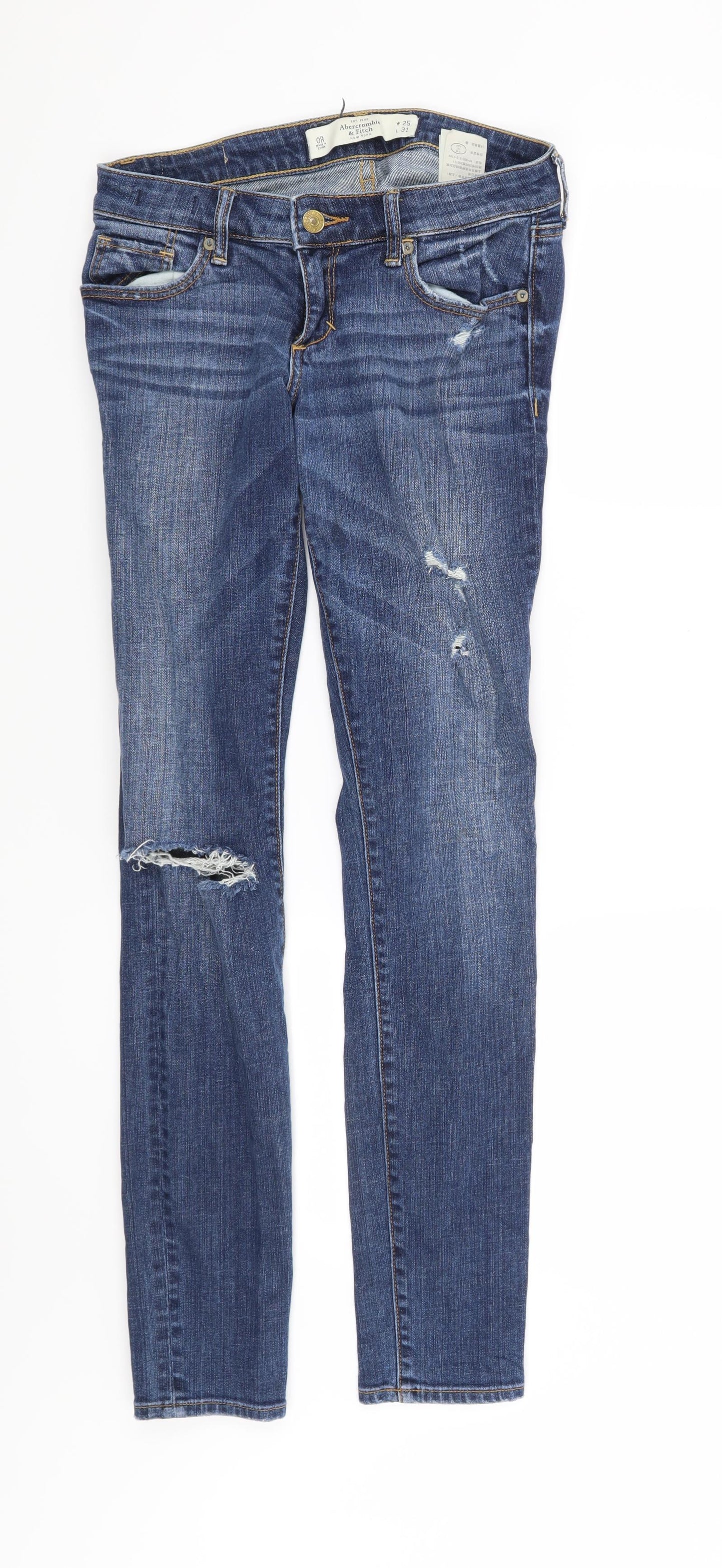 Abercrombie & Fitch Womens Blue   Straight Jeans  L31 in