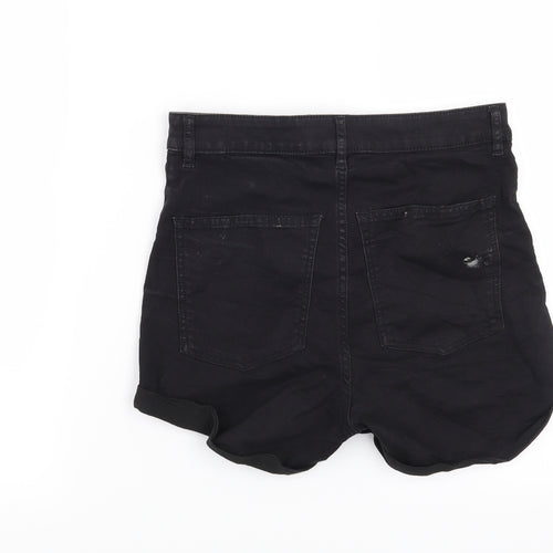 H&M Womens Black   Cut-Off Shorts Size 12
