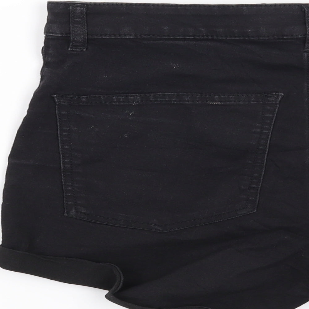 H&M Womens Black   Cut-Off Shorts Size 12