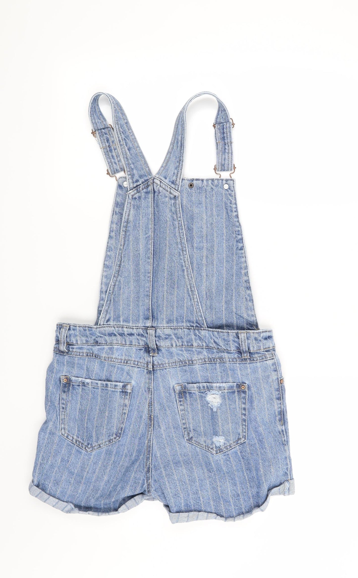 Urban Bliss Womens Blue Striped  Dungaree One-Piece Size 10