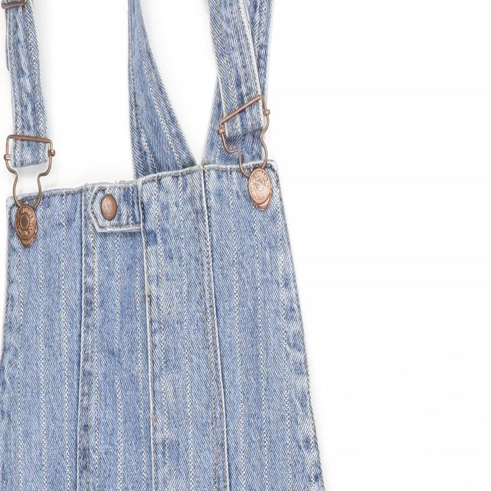 Urban Bliss Womens Blue Striped  Dungaree One-Piece Size 10