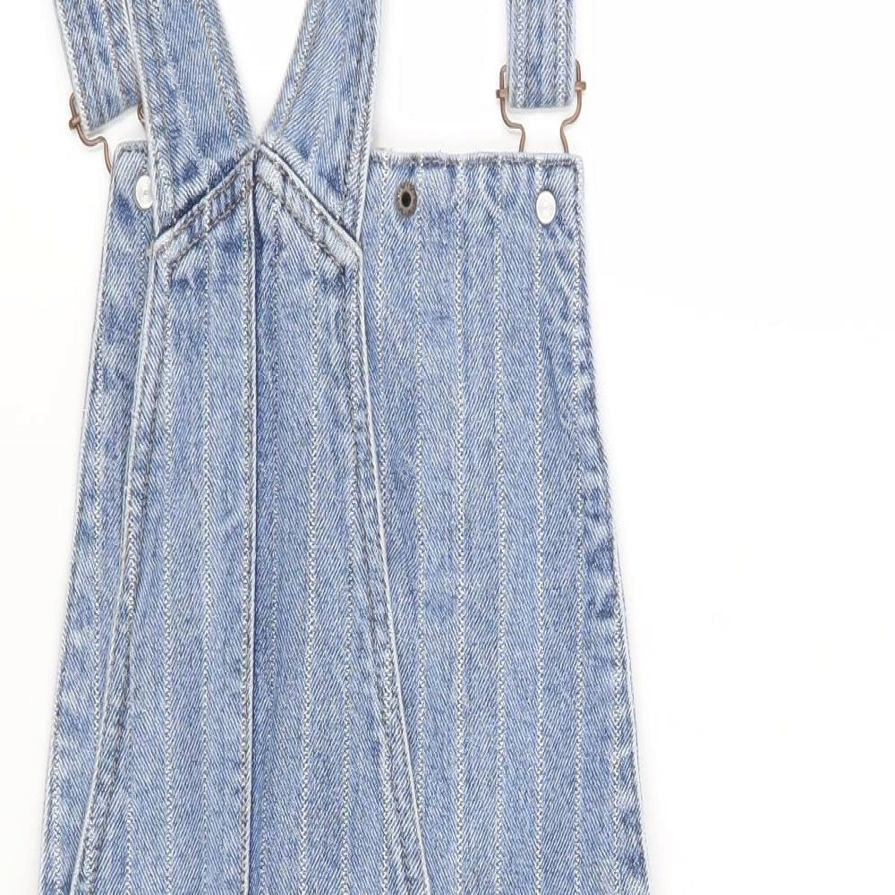 Urban Bliss Womens Blue Striped  Dungaree One-Piece Size 10