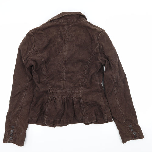 L.O.G.G Womens Brown  Corduroy Jacket Blazer Size 10