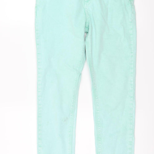 Topshop Womens Green  Denim Skinny Jeans Size 30 L30 in