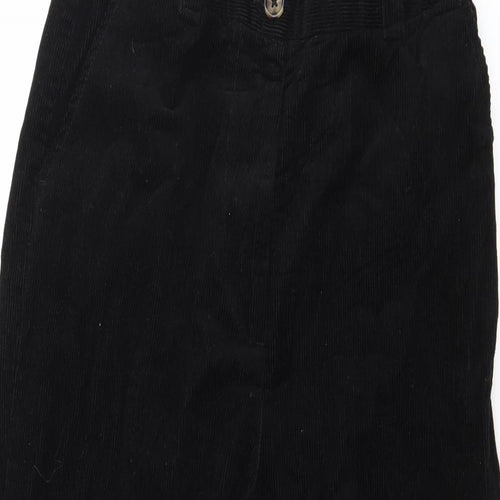 New Look Womens Black  Corduroy Trousers  Size 8 L24 in