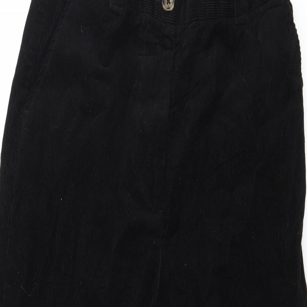 New Look Womens Black  Corduroy Trousers  Size 8 L24 in